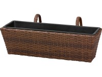 Balkónový truhlík 22 cm x 60 cm x 28 cm světle hnědá