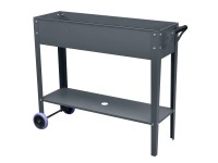 Floraworld Pojízdný vyvýšený záhon Mobil, antracitová matná, 100 x 30/40 x 80 cm