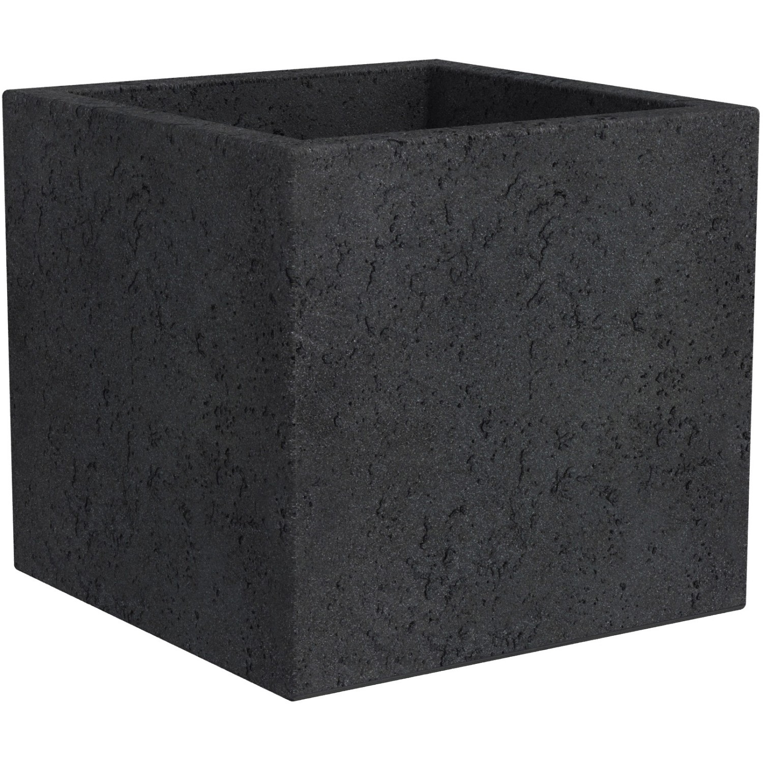 Scheurich Květináč C-Cube 240 pr. 38 cm Stony Black