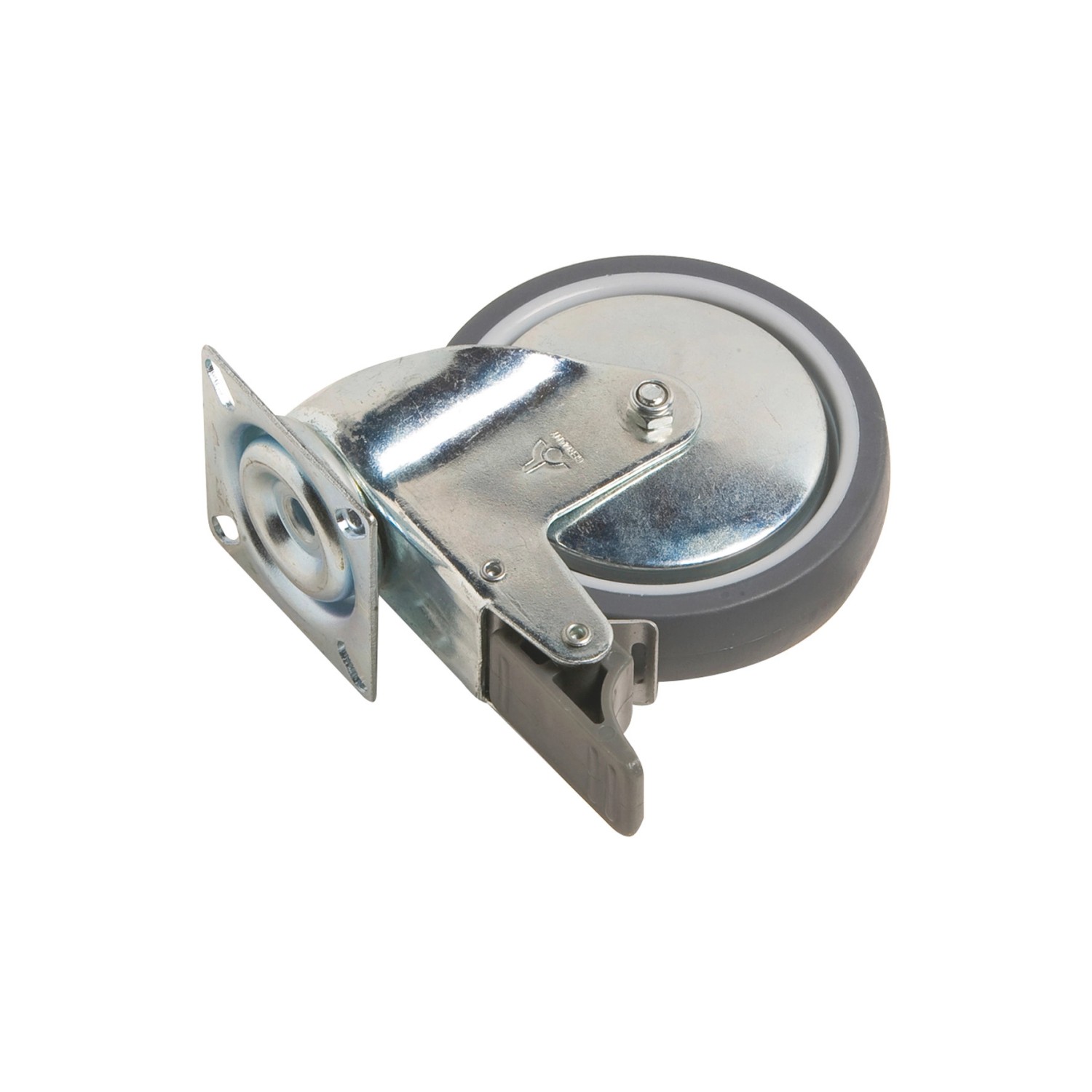 OBI Otočné kolečko s destičkou a  brzdou a kluzným ložiskem průměr 100 mm 55 kg