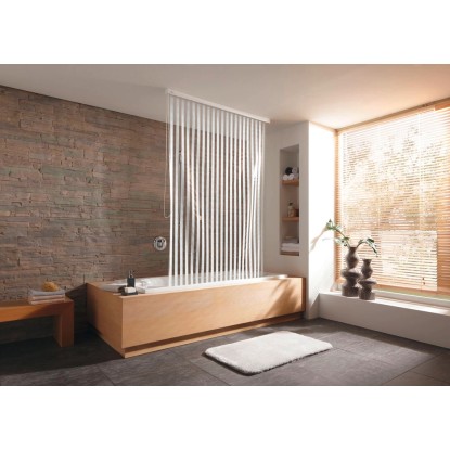 Kleine Wolke Rohová sprchová roleta bílá 56/132 cm x 240 cm