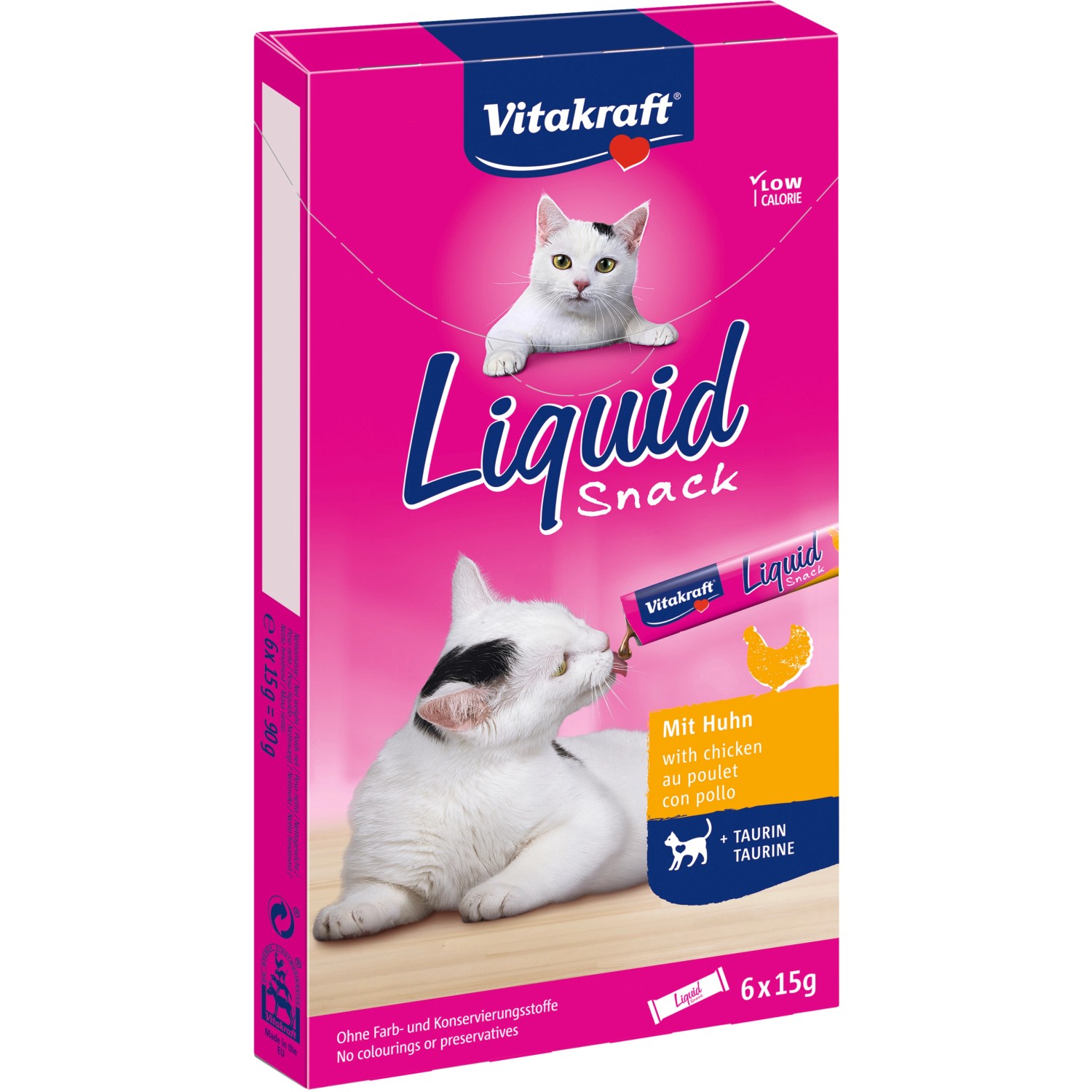 Vitakraft Liquid Snack kuře a taurin 6x15 g