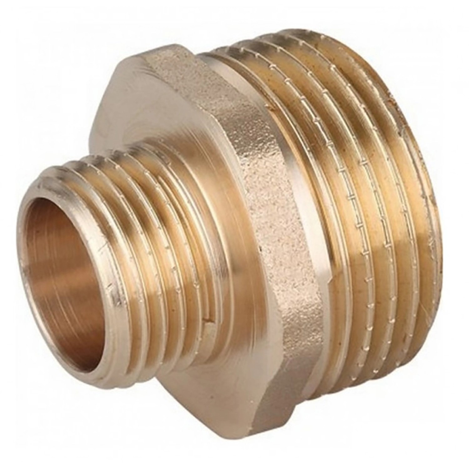 Dvojnipl redukovaný 1/4" x 3/8" mosaz