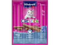 Vitakraft Pochoutka pro kočky Cat stick mini platýs a omega3, 3 x 6 g, 3 ks