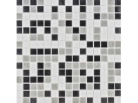 Euro Stone Skleněná mozaika Black Grey White 32,6 x 32,6 cm