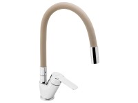 Novaservis Dřezová baterie Metalia 54 s béžovým flexi ramenem, chrom Novaservis Dřezová baterie Metalia 54 s béžovým flexi ramenem, chrom