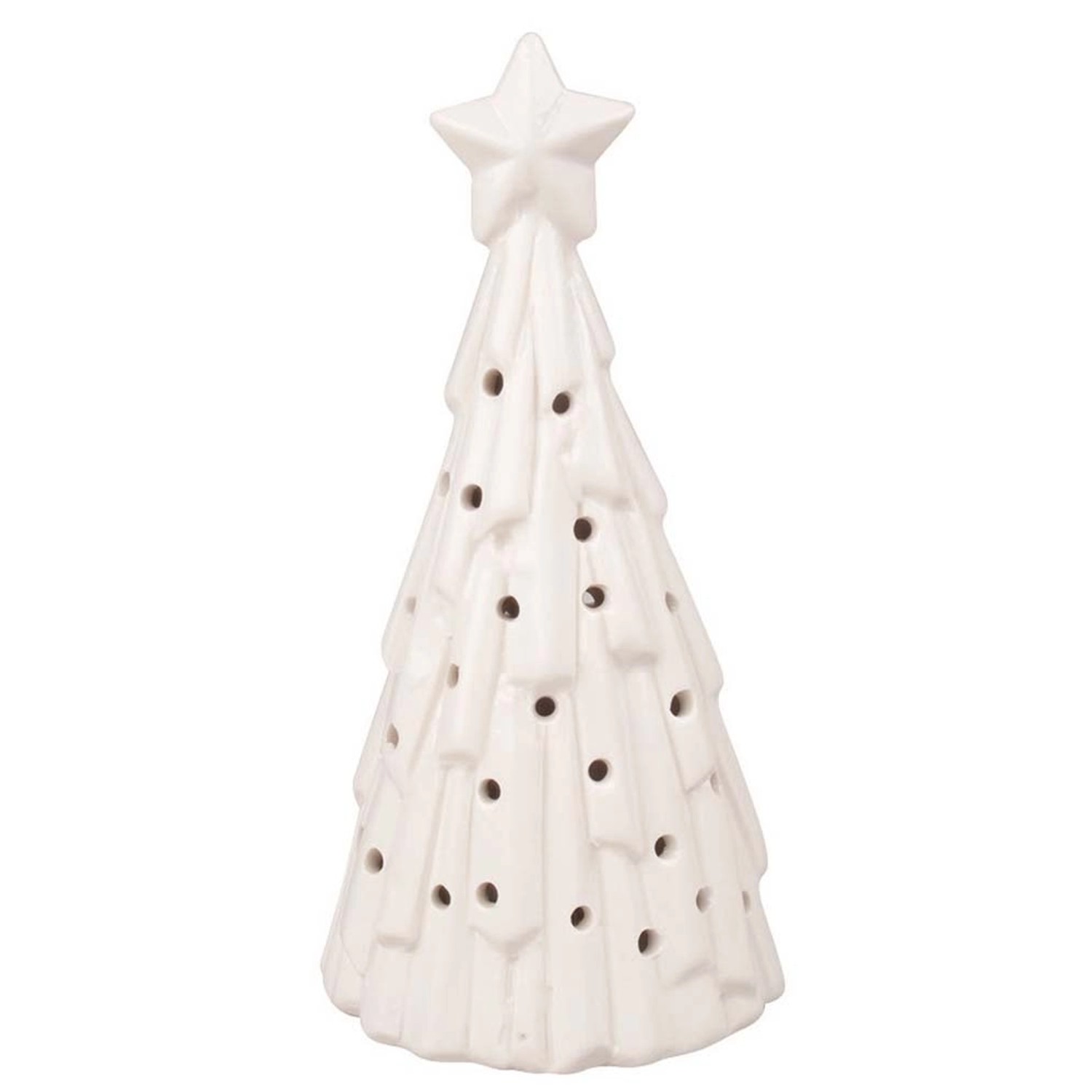 Zimní strom porcelánový s LED 8 x 16,5 x 6 cm Anděl Přerov s.r.o.