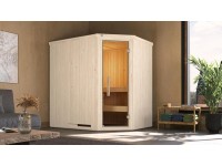 Weka Dřevěná sauna Varberg 1 skl.dv., bílá, 194 x 144 x 199 cm + Klassik 4,5 kW Weka Dřevěná sauna Varberg 1 skl.dv., bílá, 194 x 144 x 199 cm + Klassik 4,5 kW