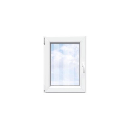 TeraGlass Okno plastové 6-komorové, 3-sklo, bílé, 500 x 500 x 70 mm, L