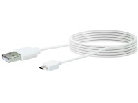 Schwaiger Micro USB synchronizační a nabíjecí kabel bílý 2 m
