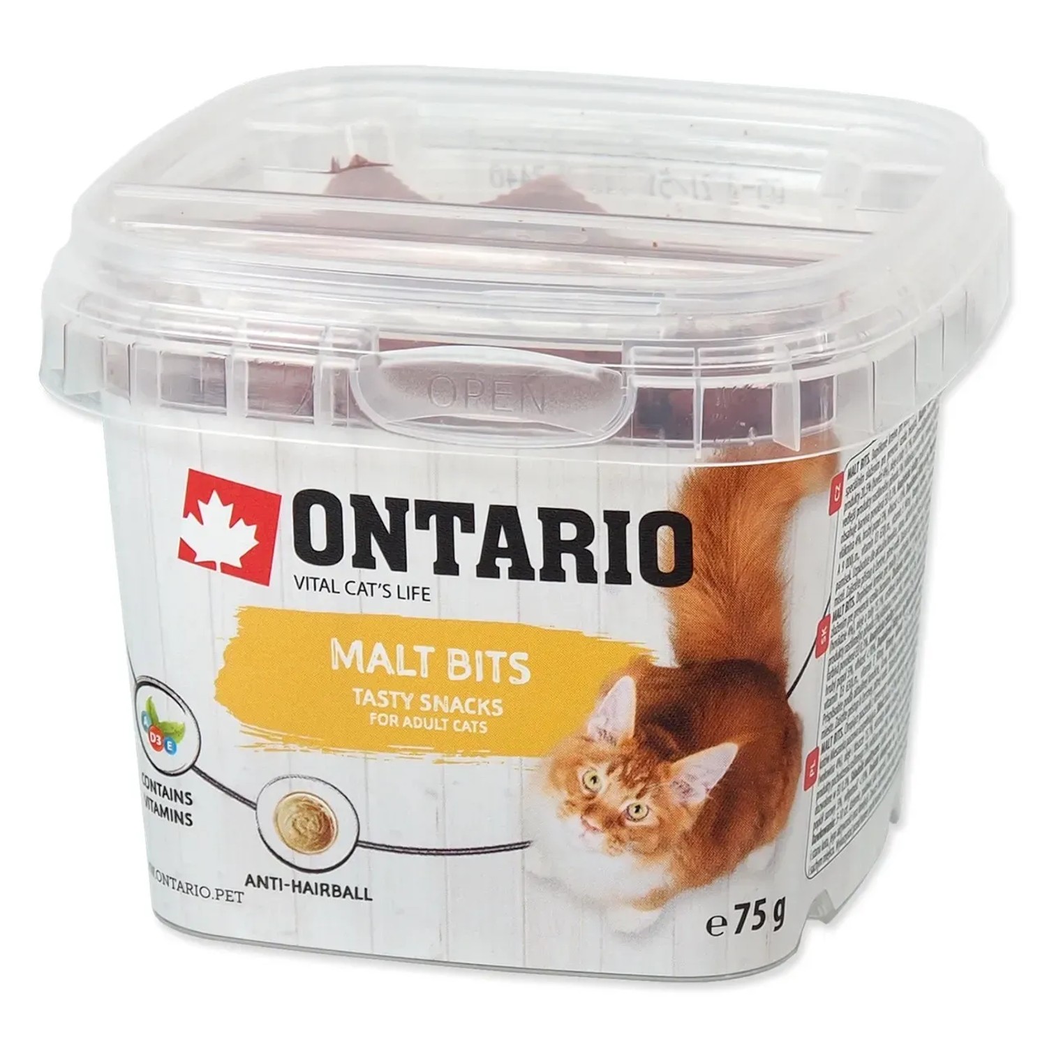 Levně ONTARIO Doplňkové krmivo pro kočky Polštářky se sladem 75 g