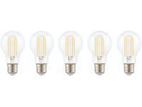 Filamentová LED žárovka A60 E27 7W 806lm 2700K, čirá, 5 ks