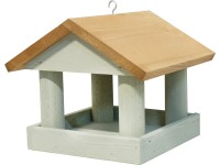 Ptačí krmítko, borovicové dřevo, šedá, 26 x 26 x 24 cm Ptačí krmítko, borovicové dřevo, šedá, 26 x 26 x 24 cm