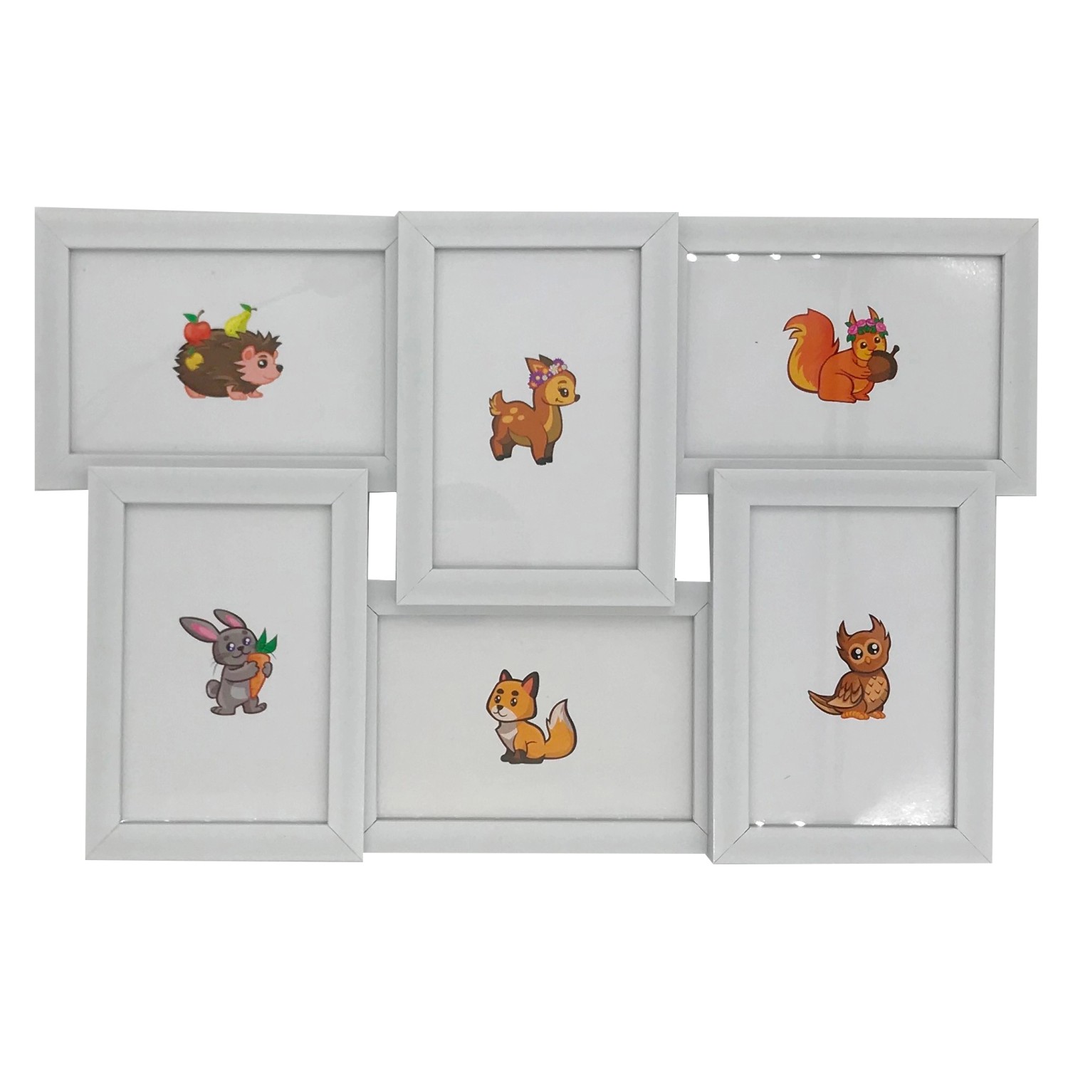 Bondecor Multirám pro 6 fotek, bílý, 45 x 28 cm