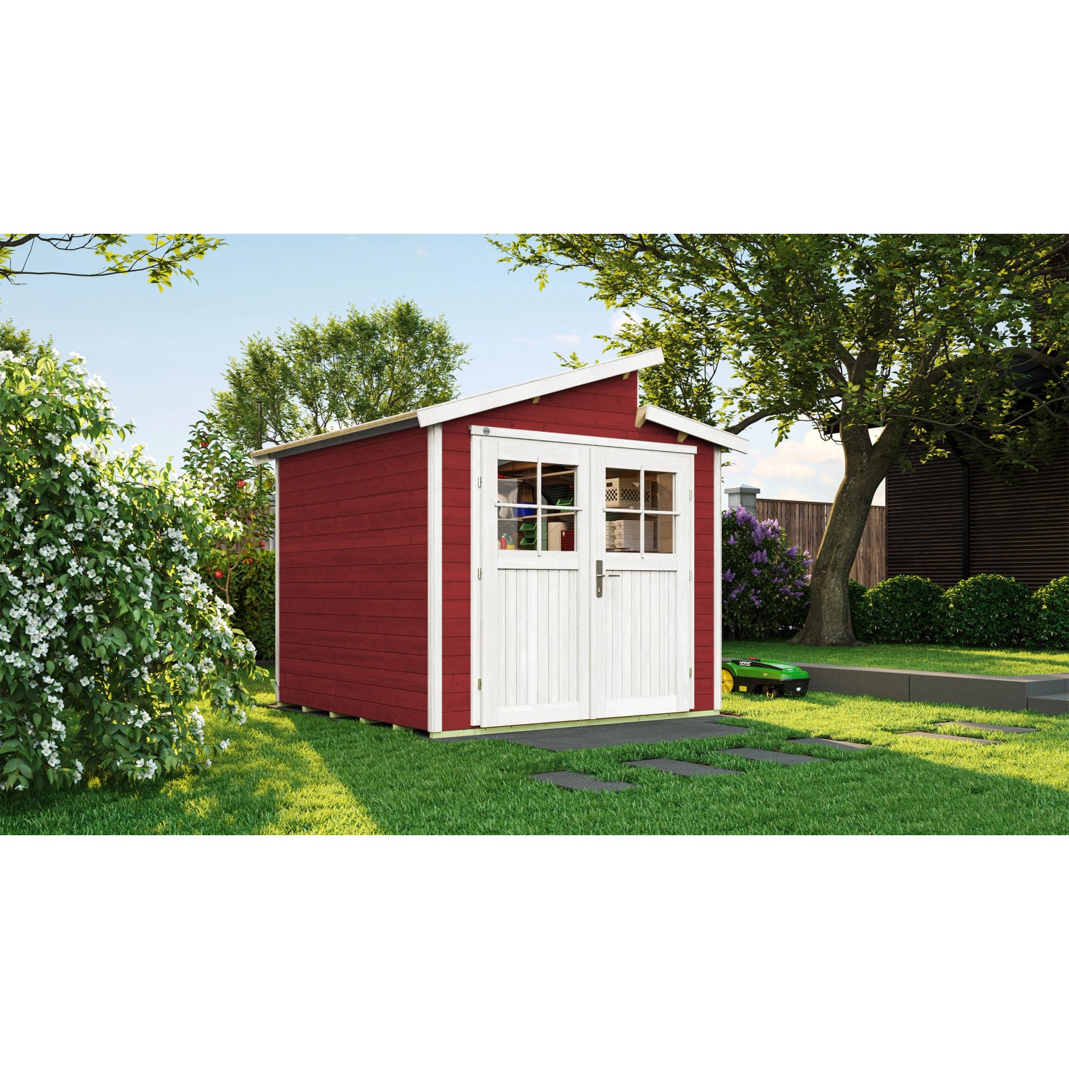 Weka Dřevěný zahradní domek 226 vel. 2, švédská červená, 5,6 m2