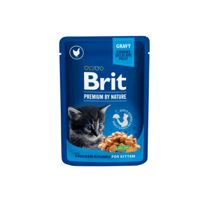 Brit Kapsička pro kočky Premium Cat Pouches kuřecí kousky pro koťata 100 g
