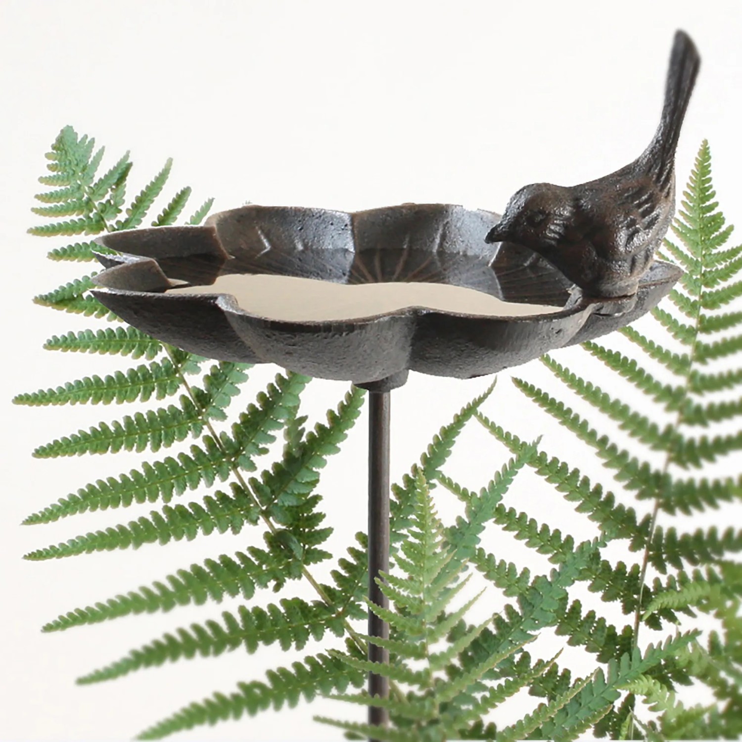 DRAGIMEX Pítko pro ptáky květ litinový hnědý 19 x 92 cm, 1 ks