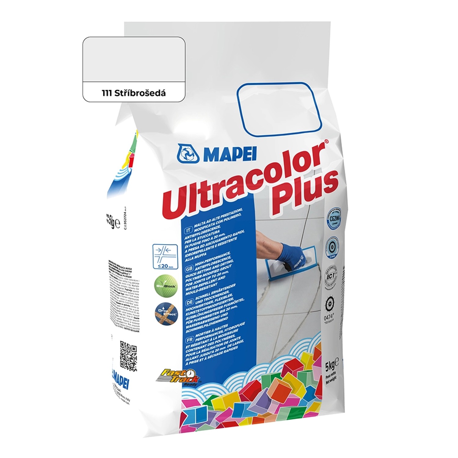 Mapei Spárovací hmota Ultracolor Plus 5 kg, 111 stříbrnošedá