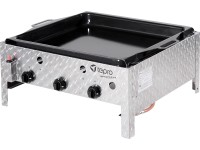 Plynový opékač klobás se smaltovanou pánví 3hořákový