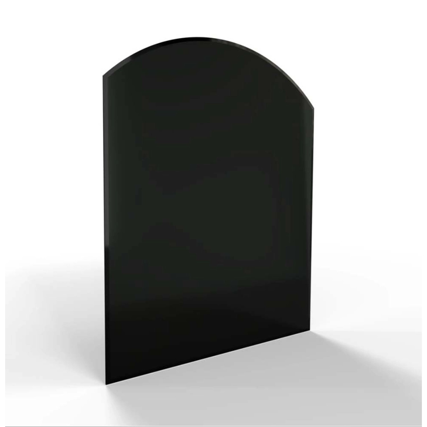 HS Flamingo Sklo pod kamna oblouk R725, černé, 1000 x 1200 x 6 mm