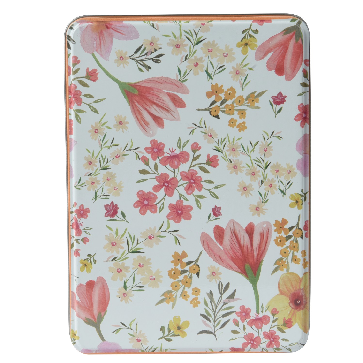 Dóza s květinovým motivem, 10,5 x 10,5 x 14 cm