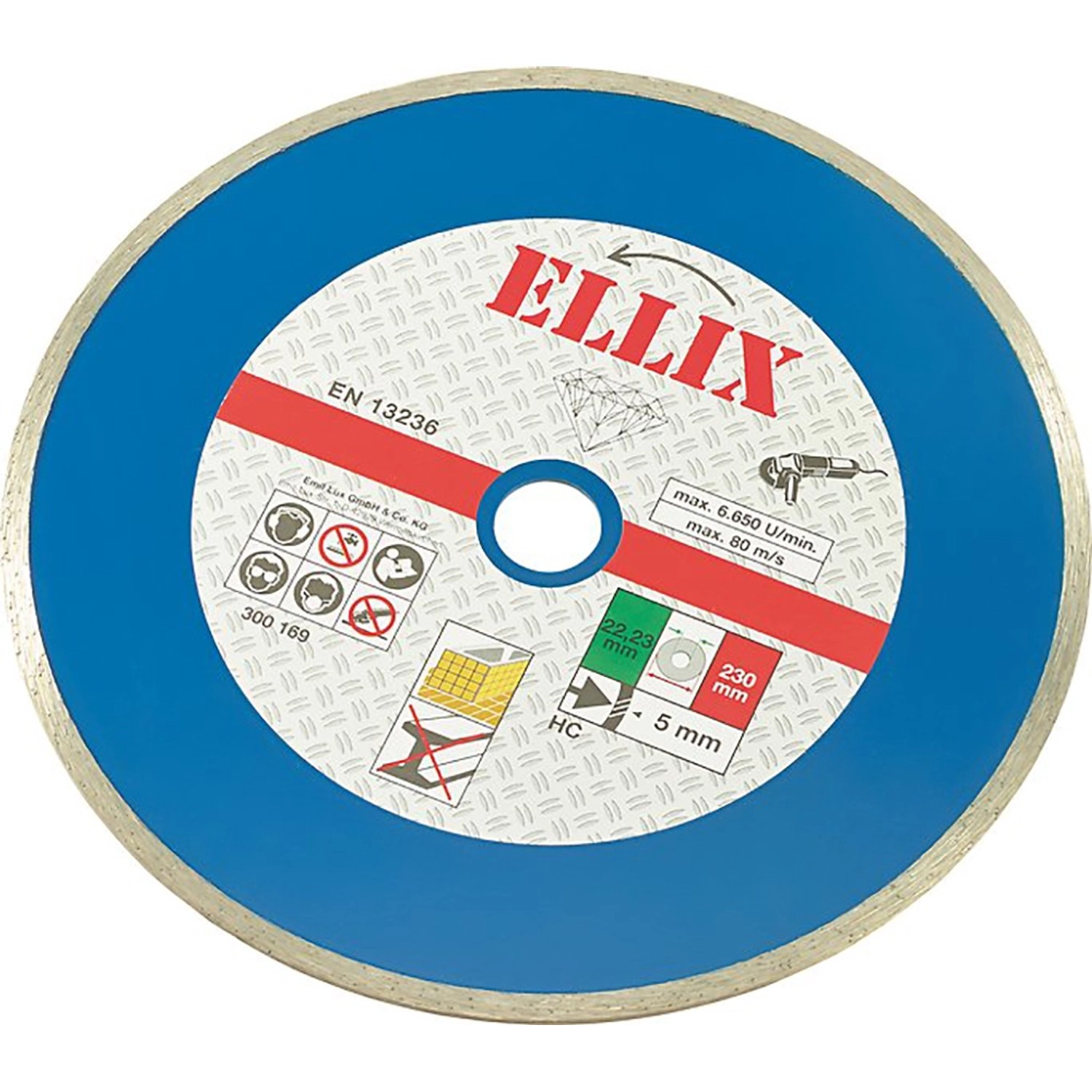 Ellix Diamantový řezný kotouč na dlaždice pr. 230 mm