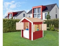 Weka Dětský domeček na hraní Tabaluga, červená-bílá, 154 x 145 x 153 cm Weka Dětský domeček na hraní Tabaluga, červená-bílá, 154 x 145 x 153 cm