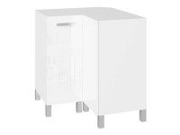 Black&White Style Spodní rohová skříňka Nikki DN90 bílá, 81,5 x 79 x 79 cm
