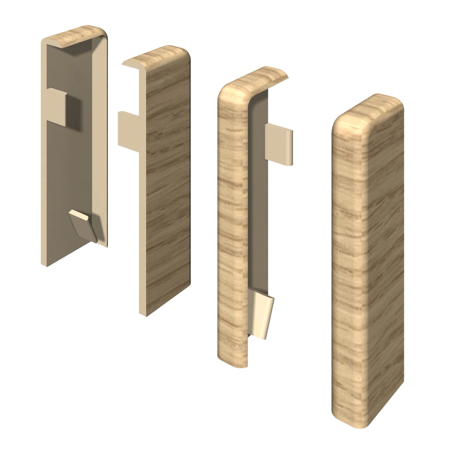 Egger Koncovka pro soklovou lištu CUBICAL dub světlý, 2 ks