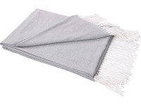 Deka s třásněmi světle šedá 120 x 160 cm Deka s třásněmi světle šedá 120 x 160 cm