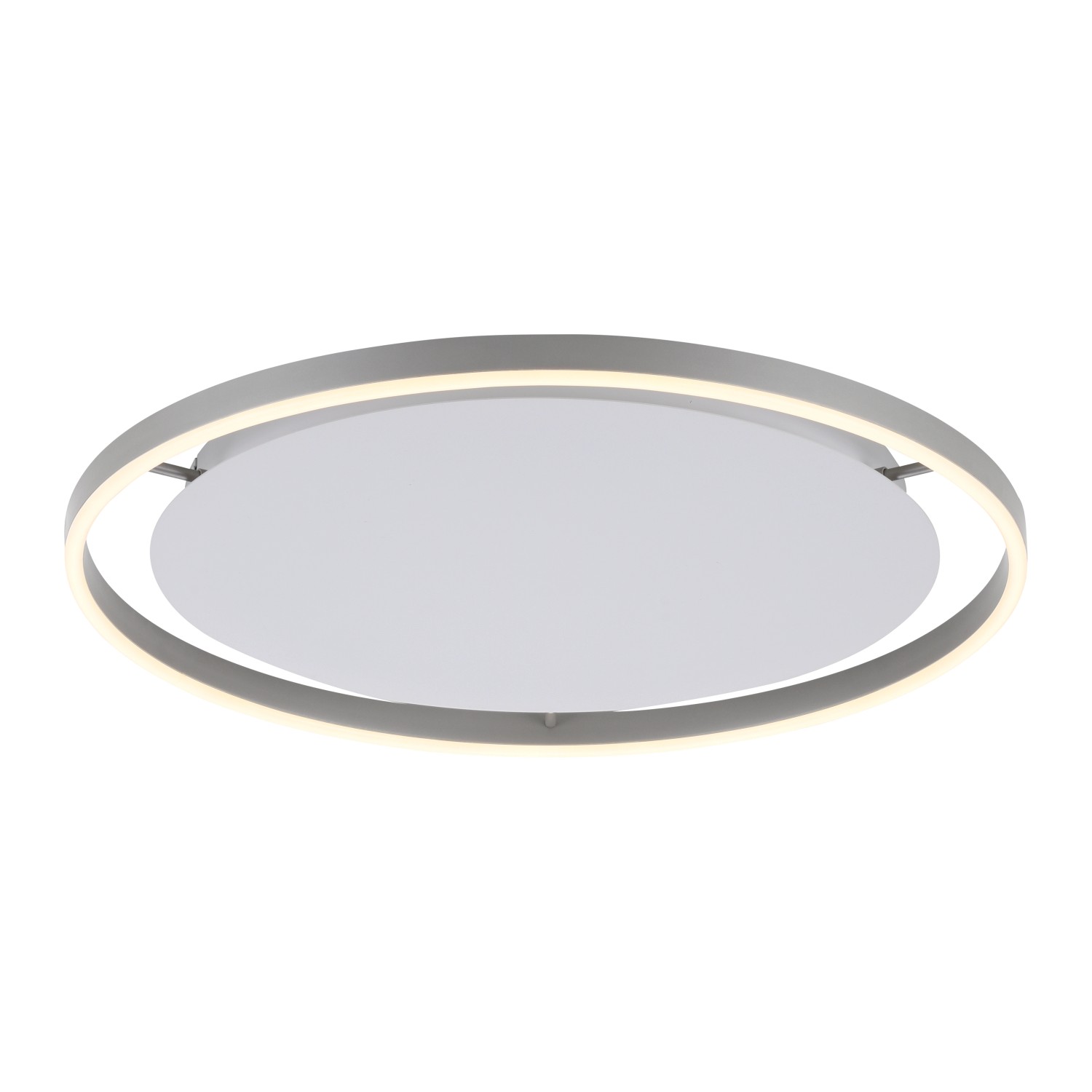 Just Light Stropní LED svítidlo Ritus, 28W, 3650lm, hliníková, pr. 58,5 cm