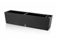 FlowerLover Samozavlažovací truhlík Supreme 75 antracitový 74,5 x 19 x 19 cm