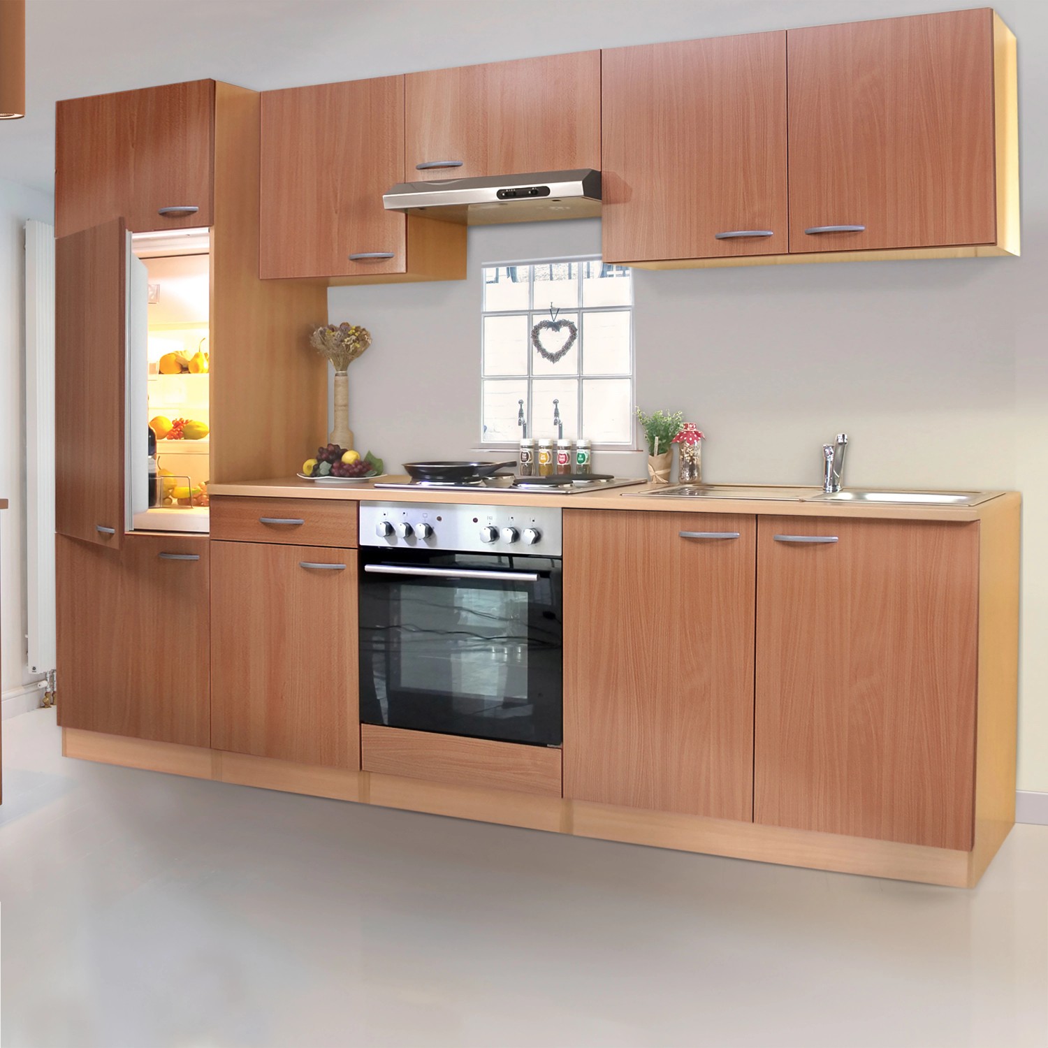 Respekta Kuchyně Gerda buk/buk 270 cm-bez el. přístrojů