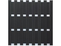 GroJa Hotový plot bez sloupků, antracitová/hliník, 180 x 180 cm