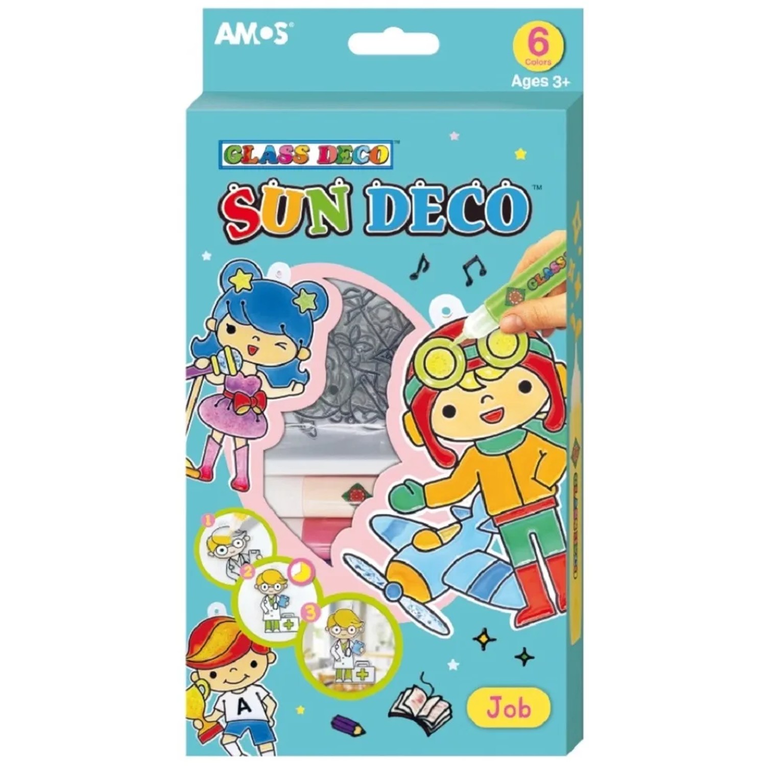 Anděl Přerov Sada 6 barev na sklo 10,5 ml + 6 sklíček Povolání