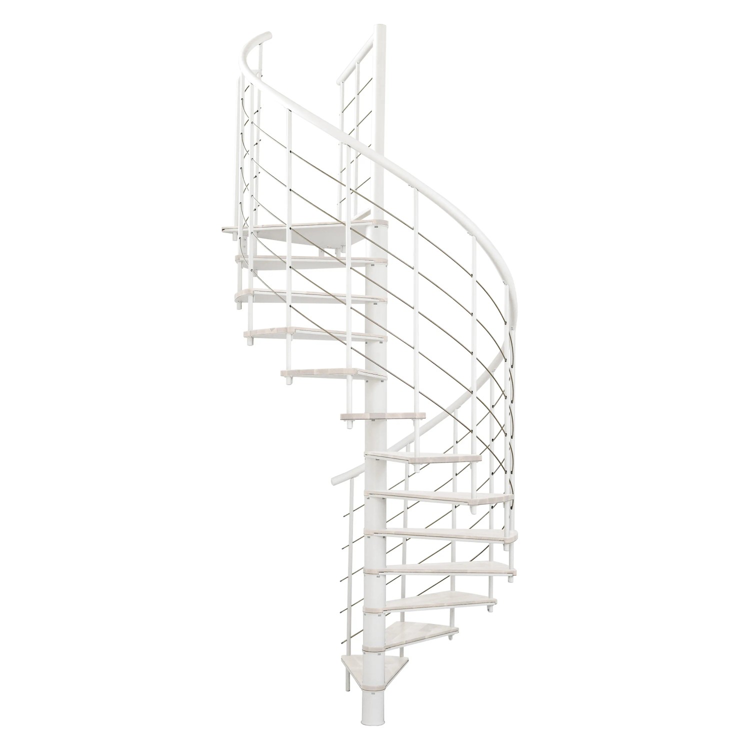 Minka STAIRS Kombinované točité schodiště Fusion bílá/bílá pr. 120 cm