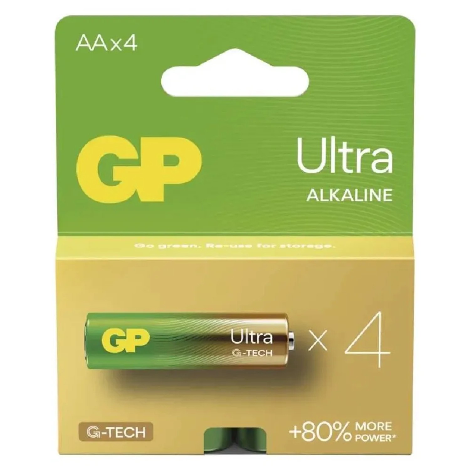 GP Alkalická baterie Ultra Alkaline AA (LR6), 4 ks