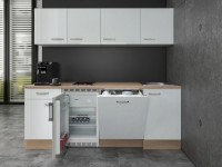 Flex-Well Kuchyně Valero 210 cm/typ 5 - lednice/varná deska/myčka