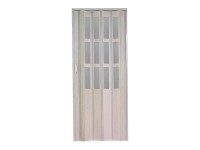 HOPA Plastové shrnovací dveře Lucie prosklené buk 73 x 200 cm