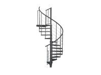 Minka STAIRS Venkovní točité schodiště Rondo Spino Zink Color antracit pr. 120cm Minka STAIRS Venkovní točité schodiště Rondo Spino Zink Color antracit pr. 120cm