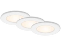BRILO Vestavné LED svítidlo Thin 3 ks, bílá, pr. 115 mm BRILO Vestavné LED svítidlo Thin 3 ks, bílá, pr. 115 mm