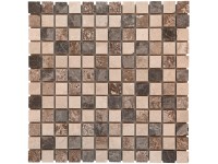 Euro Stone Kamenná mozaika Kronos/Travertin Beige Noce Marron Emperador 30,5 x 3