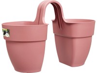 elho Květináč Vibia Campana Flower Twin pudrově růžový, 21 x 27 x 38 cm