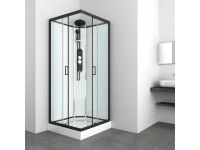 Sanotechnik Kompletní sprchový kout Epic 2, čtverec, černá, 90 x 90 x 235 cm