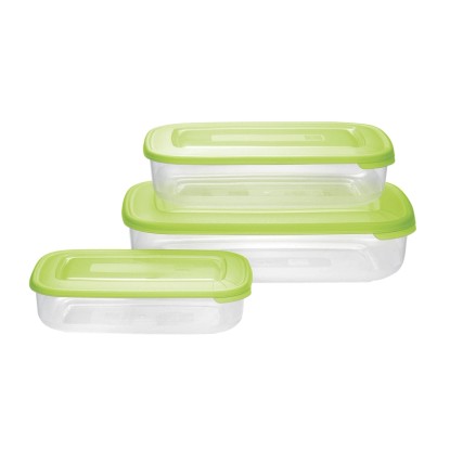 Tontarelli Sada dóz na potraviny obdélník, zelená, 3 ks