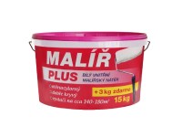 Malíř PLUS Bílý disperzní otěruvzdorný malířský nátěr 15 + 3 kg