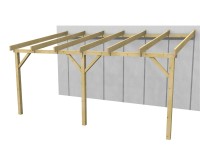 Maone Dřevěná zahradní pergola ROBIN 1 ke stěně, 300 x 250 cm (výška 210-230 cm)