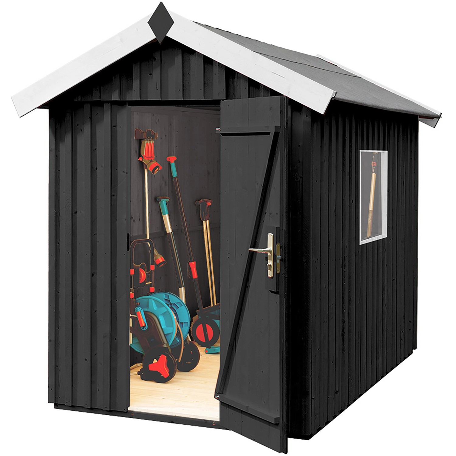 Weka Švédský zahradní domek 348 vel. 2, antracitová, 162 x 246 cm