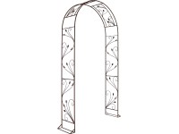 Kovový oblouk na růže barva rzi 116 x 36 x 230 cm