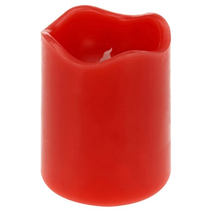 Koopman LED svíčka, červená, pr. 7 x 9 cm